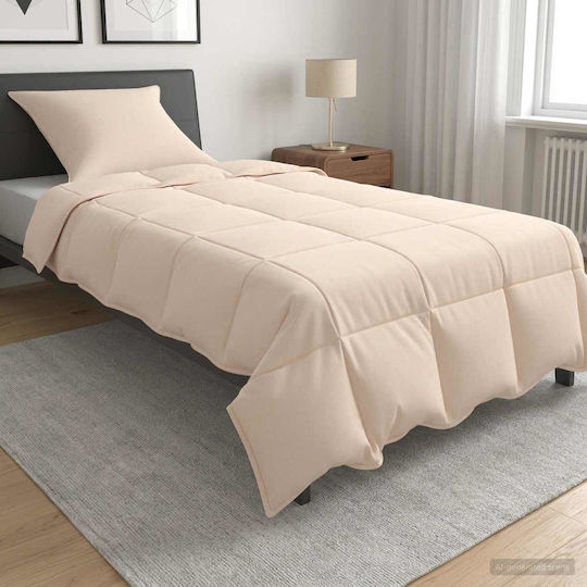 Kinderbettdecken Set 2 Stück 135 x 200 cm Sommer 1950 Gsm Beige