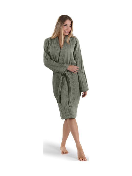 Guy Laroche Supreme Μπουρνούζι με Γιακά Khaki