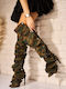 Damenstiefel Khaki