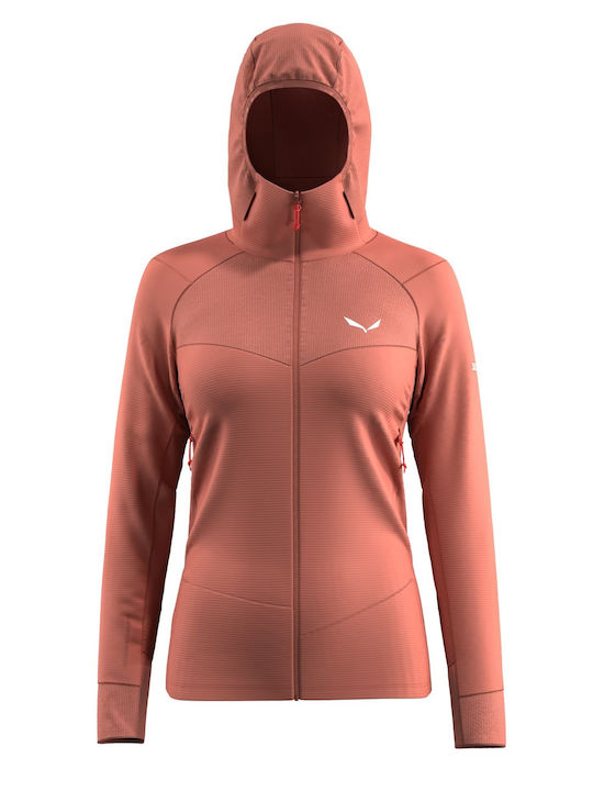 Agner Fleece Cardigan Pentru Femei Cu Fermoar Portocaliu