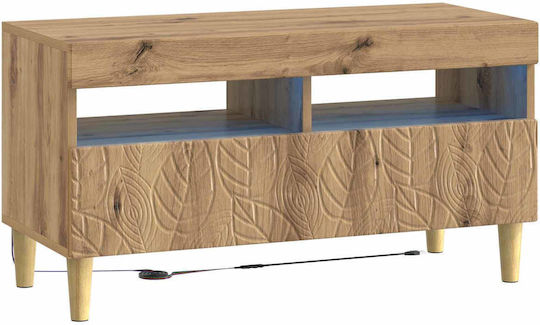 TV-Ständer mit LED-Beleuchtung Eiche M81xT35xH43cm