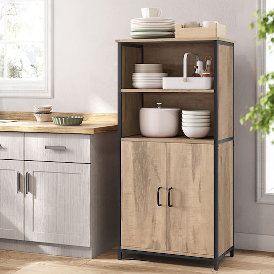 Vasagle Bathroom Cabinet 60x35x124.5cm Beige