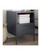 Metal Bedside Table Grey 36x39x50.5cm