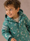 Waterproof Kids Casual Jacket Short with Hood Fishing Bear