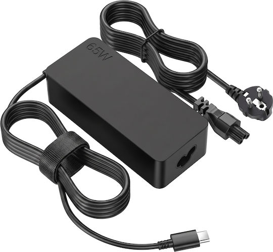 Avizar Încărcător de rețea USB-C 65W pentru laptop PC HP Lenovo Asus Negru