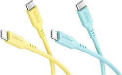 Goobay Cable USB-C male - USB-C 60W Κίτρινο 1.5...