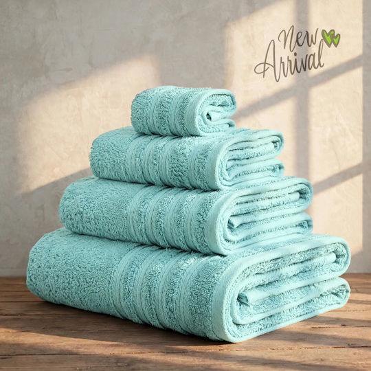 Isadore Lorraine Set Badetücher 4Stücke Superb Line Türkis Gewicht 600gsm