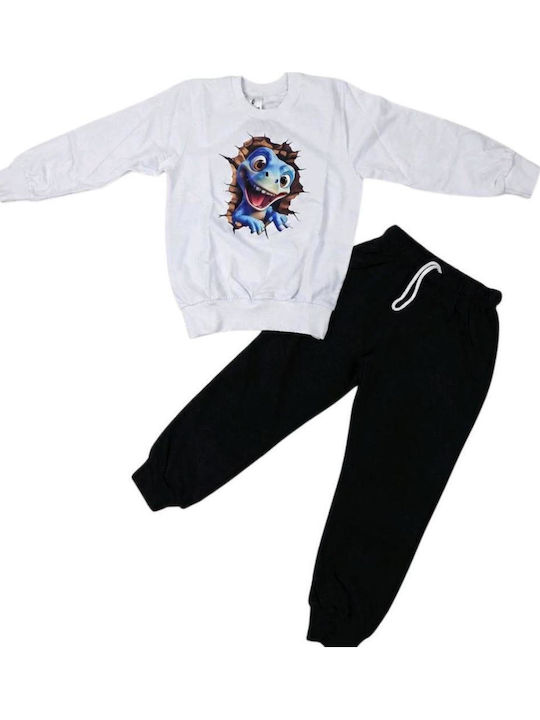 Kids Sweatpants Set With Top White