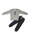 Kids Sweatpants Set With Top Grey