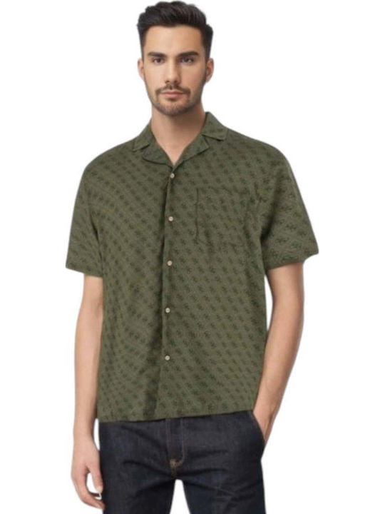 Short Sleeve Shirt in Regular Fit Green