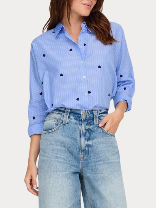 Only Grace Long Sleeve Women's Denim Shirt Moon...