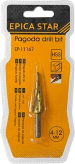 Epica Star Conical Step Drill Bit 4-12mm Ep-11167 Rl16907