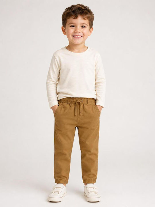 Kids Fabric Trousers Brown