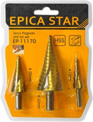 Epica Star Set of Conical Step Drills Ep-11170 Rl16904