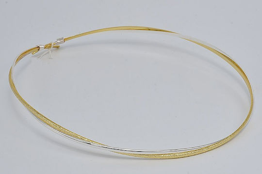 Handgefertigte Hochzeitskronen N.309 Halblasig Silber Glänzend - Halblasig Gold Sandstrahlung