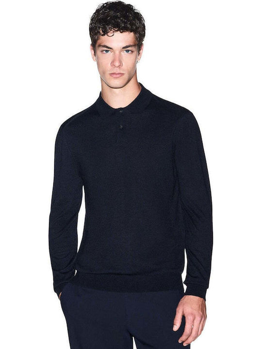 Armani Exchange Herrenblusen Langarm Blau