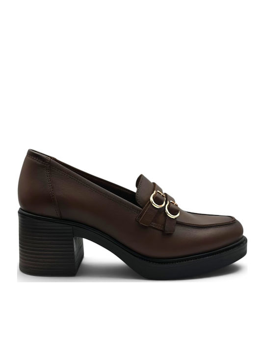 Ragazza Leder Pumps Tabac Braun
