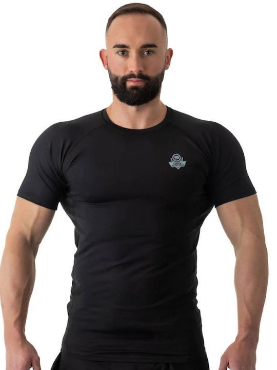 DBX Bushido Мъжка блуза с къс ръкав за Jiu-Jitsu / MMA Черна