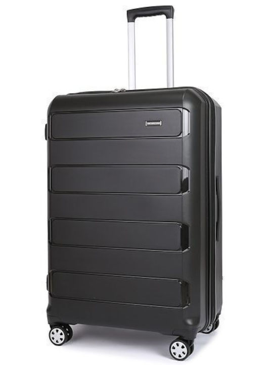 Newcom Large Hard Black Suitcase Height 71cm