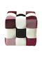 Sofa Hocker Mit Stoff Patchwork Mehrfarbig 42x42x42cm