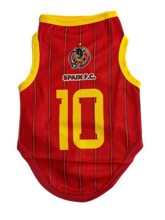 Replica Hundeshirts National Spanien 10 Rote Gelbe 180826-09