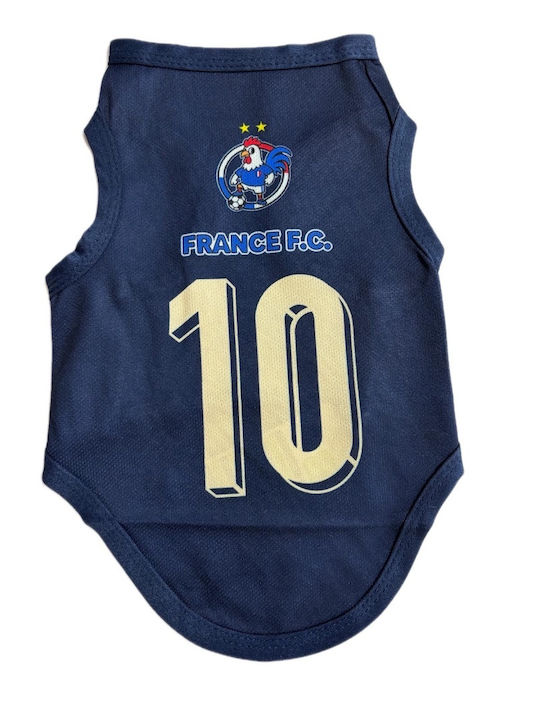 Replica Hundeshirts Nationalmannschaft Frankreichs 10 Blau Navy 180826-04