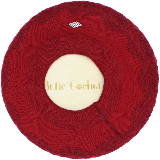 Beretă De Damă ButicCochet O Singură Mărime Argintiu Detalii Metalice Bordo Bsc458