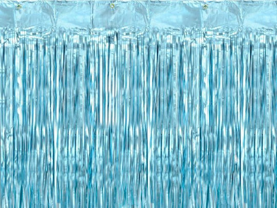 Light Blue Metallic Decoration Curtain 250 X 90cm Crt-001me Bal-crt-001me