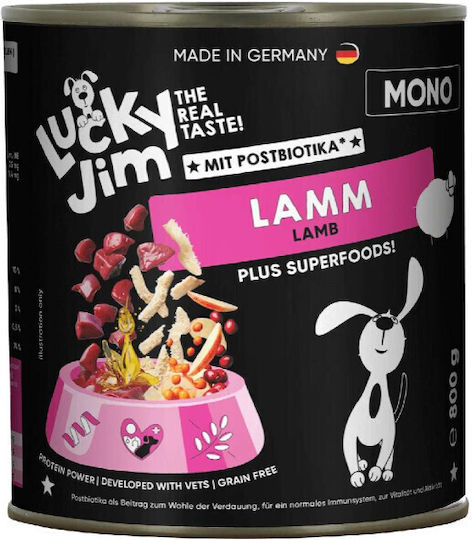 Lucky Jim Wet Dog Food with Lamb 800gr