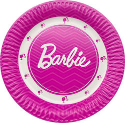 Χάρτινα Πιάτα Φαγητού Barbie 8 Τεμ