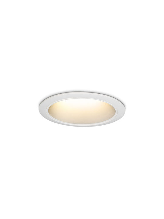 Ideal Lux Правоъгълно Скрито Светлини с Вграден LED и Топло Бяло Светлина Бяло 9.8x8.5см