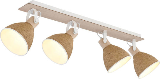 Globo Lighting Spot With 4 Lights In White Colour