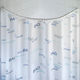 Wenko Bară Pliabilă pentru Perdea de Duș Semicirculară din Aluminiu Argintie 90 cm