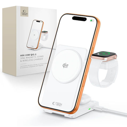 Tech-Protect Magsafe зарядно устройство 25W бял (A56)