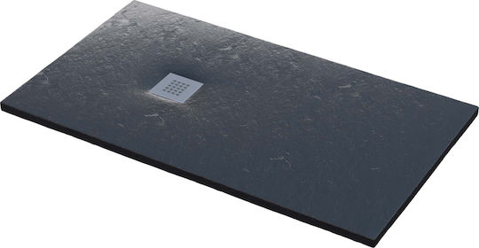 Sanitec Flat Stone Karisto A409-28-Anthracite Duschen aus Künstlicher Stein 120x90cm Grau