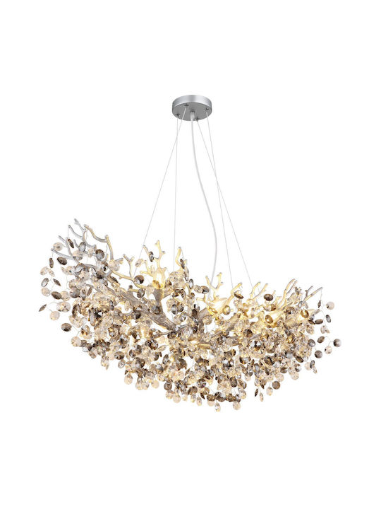 Globo Lighting Πολυέλαιος με Κρύσταλλα Ασημί Globo Lighting Πολυέλαιος με Κρύσταλλα Ασημί