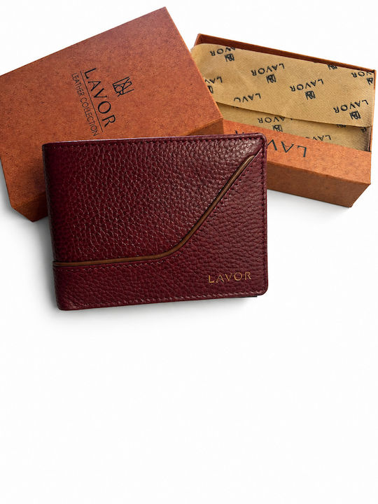Lavor Мъжки кожен портфейл с RFID Бордо