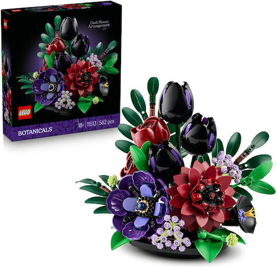 LEGO Botanical Collection Aranjament cu flori închise la culoare pentru 18+ Ani 562 buc
