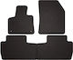 Rubber Car Mats Peugeot 5008 Ii Crossover 2017 Black Fitted