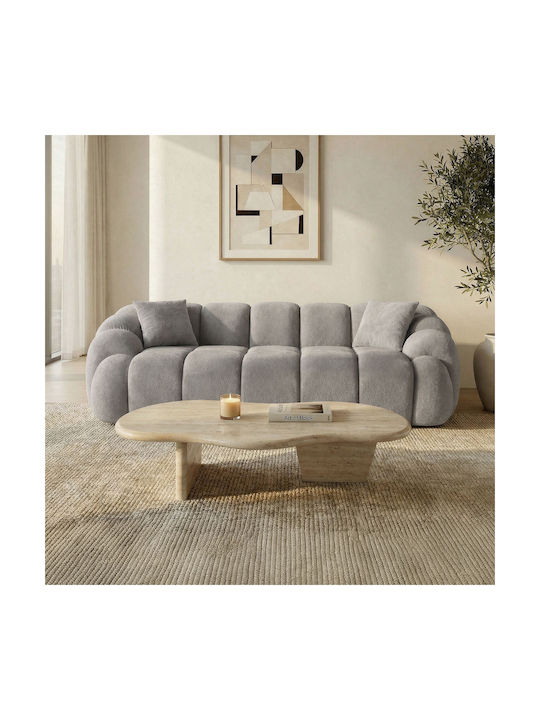 Octavio Τριθέσιος Καναπές Grey 233x80x70εκ.