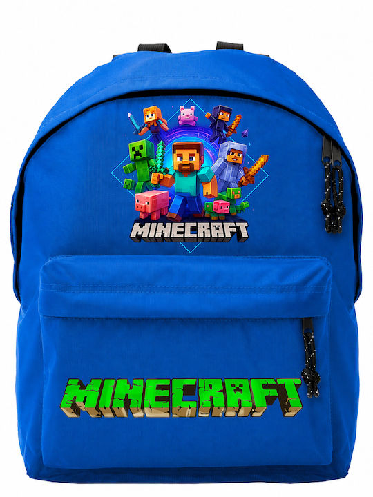 Digital Place Minecraft Schulranzen Rucksack Grundschule Blau
