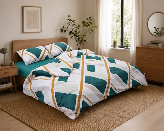 Heinner Σετ Σεντόνια Διπλά 200x220εκ. Πολύχρωμο (4τμχ)