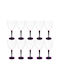 Olpack Set Brillen Champagner Kelch Kunststoff in Lila Farbe 140ml 10 Stück