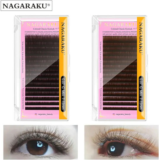 Classic Dark Brown Eyelash Nagaraku 0.07c 10mm
