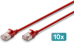 Digitus DK-1632-A-015S-R-10 F/FTP Cat.6a Network Cable Ethernet 1.5m Red 10 Pieces Digitus DK-1632-A-015S-R-10 F/FTP Cat.6a Network Cable Ethernet 1.5m Red 10 Pieces