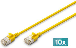 Digitus DK-1632-A-020S-Y-10 F/FTP Cat.6a Καλώδιο Ethernet 2m Κίτρινο 10τμχ Digitus DK-1632-A-020S-Y-10 F/FTP Cat.6a Καλώδιο Ethernet 2m Κίτρινο 10τμχ