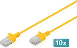 Digitus DK-1618-003S-Y-10 Cablu Ethernet Cupru De Atașare Directă Cat.6 Cabluri De Rețea 0.3m Galben 10 Bucăți Digitus DK-1618-003S-Y-10 Cablu Ethernet Cupru De Atașare Directă Cat.6 Cabluri De Rețea 0.3m Galben 10 Bucăți