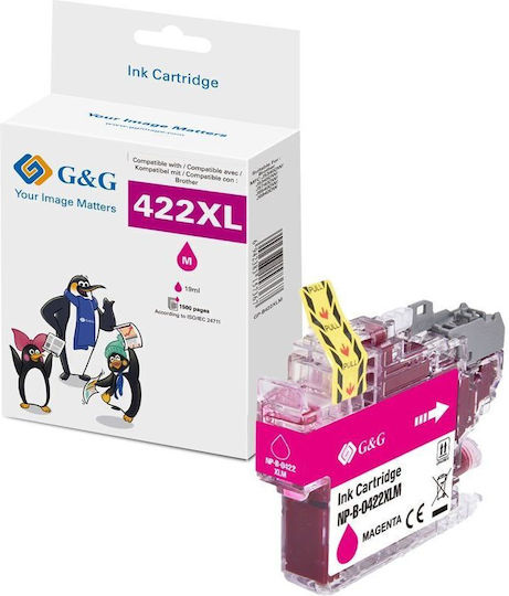 G&G Συμβατό Μελάνι Εκτυπωτή InkJet Brother Brother Lc422xlm Ματζέντα 1τμχ