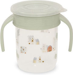 Interbaby Образователно Биберонче Пластмаса с Дръжки Зеленo за 6m+ 240ml