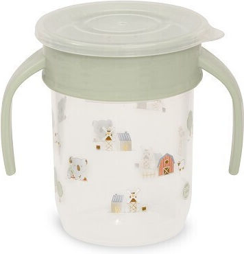 Interbaby Образователно Биберонче Пластмаса с Дръжки Зеленo за 6m+ 240ml